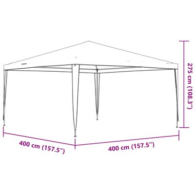 vidaXL Profi-Partyzelt 4×4 m Anthrazit 90 g/m²