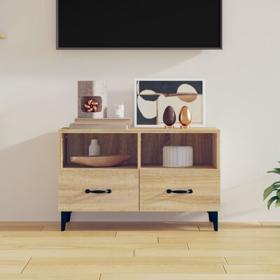 vidaXL TV-Schrank Sonoma-Eiche 80x36x50 cm Holzwerkstoff