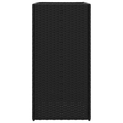 vidaXL Pflanzkübel 2 Stk. Schwarz 40x40x80 cm Poly Rattan