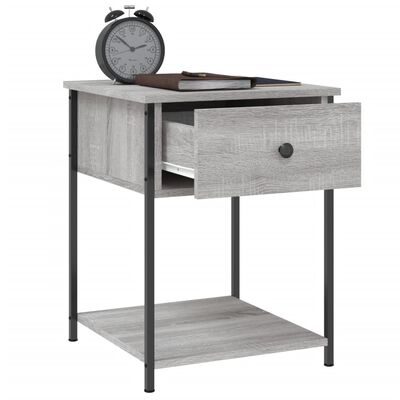 vidaXL Nachttische 2 Stk. Grau Sonoma 44x45x58 cm Holzwerkstoff