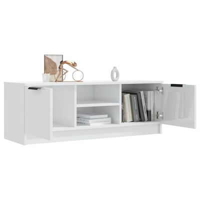 vidaXL TV-Schrank Hochglanz-Weiß 102x35x36,5 cm Holzwerkstoff