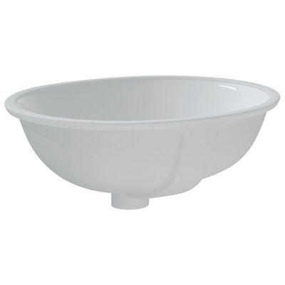 vidaXL Waschbecken Weiß 49x40,5x21 cm Oval Keramik