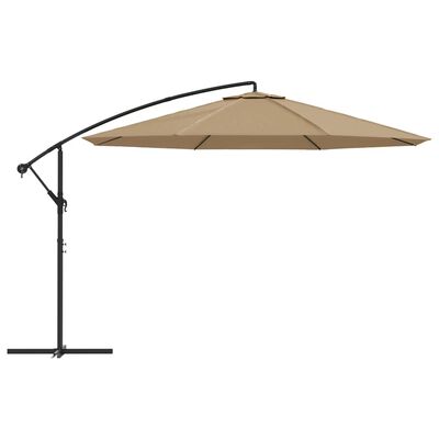 vidaXL Ampelschirm mit Aluminium-Mast 350 cm Taupe