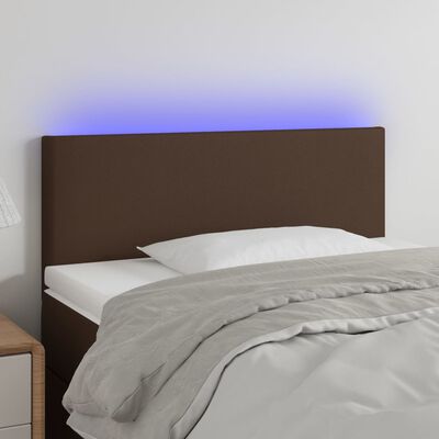 vidaXL LED Kopfteil Braun 100x5x78/88 cm Kunstleder