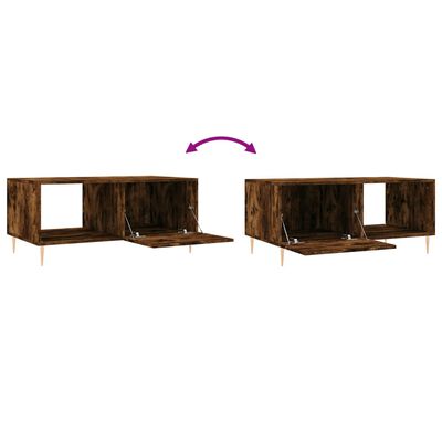 vidaXL Couchtisch Räuchereiche 90x50x40 cm Holzwerkstoff