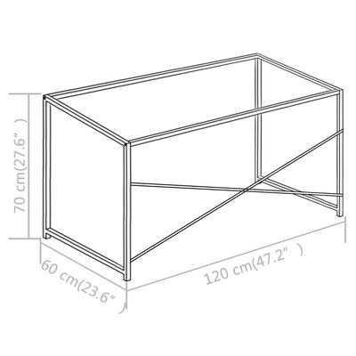 vidaXL Computertisch Schwarz 120x60x70 cm