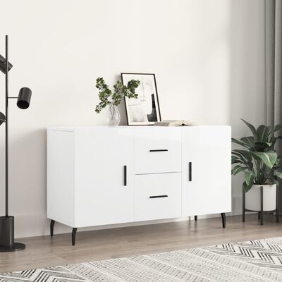 vidaXL Sideboard Hochglanz-Weiß 100x36x60 cm Holzwerkstoff