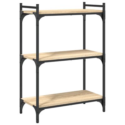 vidaXL Bücherregal 3 Böden Sonoma-Eiche 60x30x86 cm Holzwerkstoff