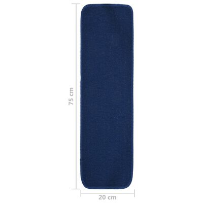 vidaXL Antirutsch Stufenmatten 15 Stk. 75x20 cm Marineblau Rechteckig