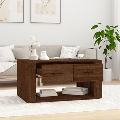 vidaXL Couchtisch Braun Eichen-Optik 80x50x40 cm Holzwerkstoff