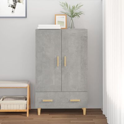 vidaXL Highboard Betongrau 70x31x115 cm Holzwerkstoff