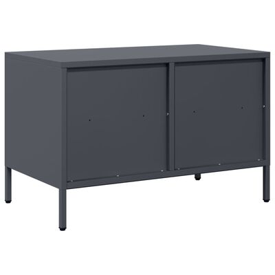 vidaXL TV-Schrank Anthrazit 68x39x43,5 cm Kaltgewalzter Stahl