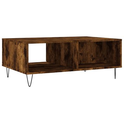 vidaXL Couchtisch Räuchereiche 90x60x35 cm Holzwerkstoff