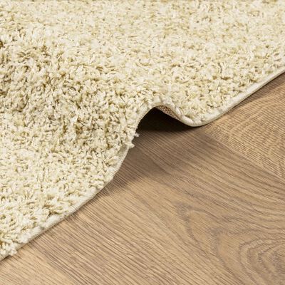 vidaXL Teppich Shaggy Hochflor Modern Golden 80x200 cm