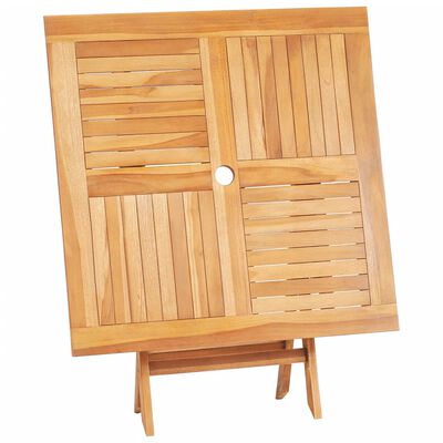 vidaXL Gartentisch Klappbar 85x85x76 cm Teak Massivholz