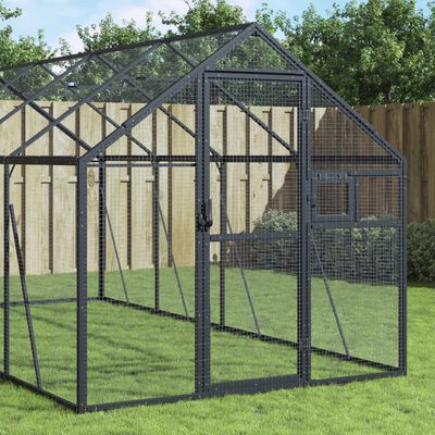 vidaXL Voliere Anthrazit 1,79x8x1,85 m Aluminium