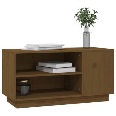 vidaXL TV-Schrank Honigbraun 80x35x40,5 cm Massivholz Kiefer