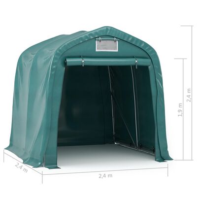 vidaXL Garagenzelt PVC 2,4x2,4 m Grün