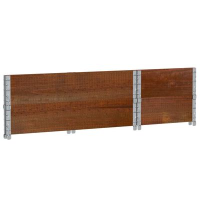 vidaXL Paletten-Aufsatzrahmen 2 Stk. Braun 100x50 cm Massivholz Kiefer