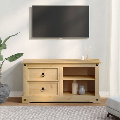 vidaXL TV-Schrank Corona 100x40x52 cm Massivholz Kiefer