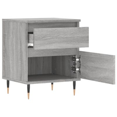 vidaXL Nachttische 2 Stk. Grau Sonoma 40x35x50 cm Holzwerkstoff