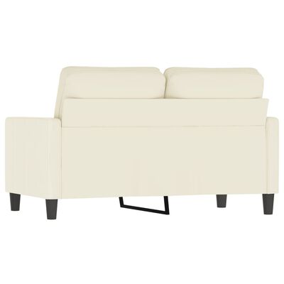 vidaXL 2-Sitzer-Sofa Creme 120 cm Samt