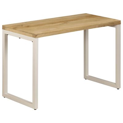 vidaXL Esstisch 115x55x76 cm Massivholz Mango und Stahl