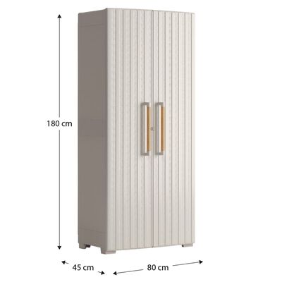 Keter Mehrzweckschrank Groove Beige und Sandfarben