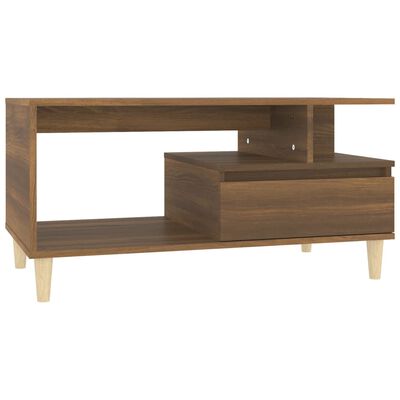 vidaXL Couchtisch Braun Eichen-Optik 90x49x45 cm Holzwerkstoff