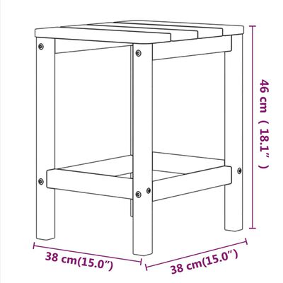 vidaXL Adirondack-Gartenstühle mit Hocker & Tisch HDPE Weiß