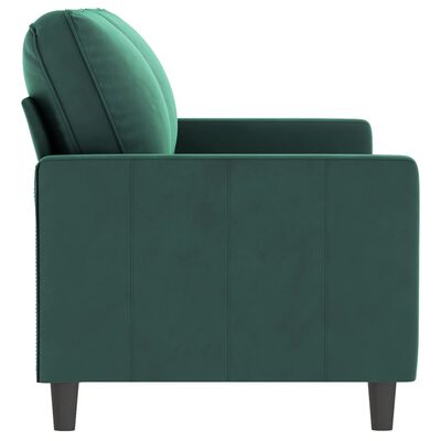 vidaXL 2-Sitzer-Sofa Dunkelgrün 140 cm Samt