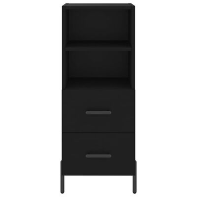 vidaXL Highboard Schwarz 34,5x34x180 cm Holzwerkstoff