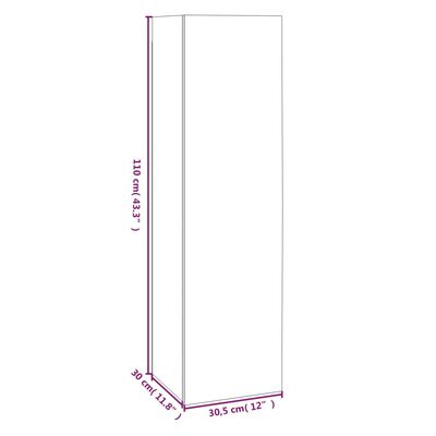 vidaXL TV-Schränke 4 Stk. Räuchereiche 30,5x30x110 cm Holzwerkstoff