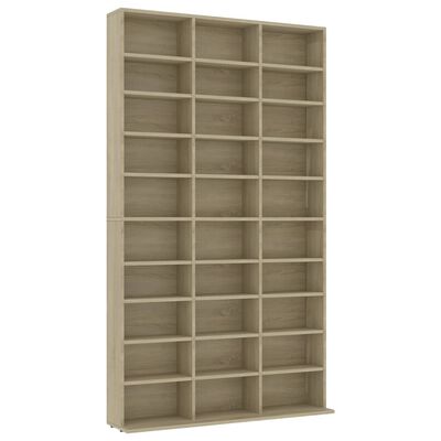 vidaXL CD-Schrank Sonoma-Eiche 102x16x177,5 cm Holzwerkstoff