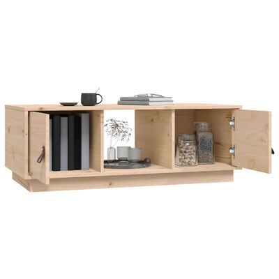 vidaXL Couchtisch 100x50x35 cm Massivholz Kiefer