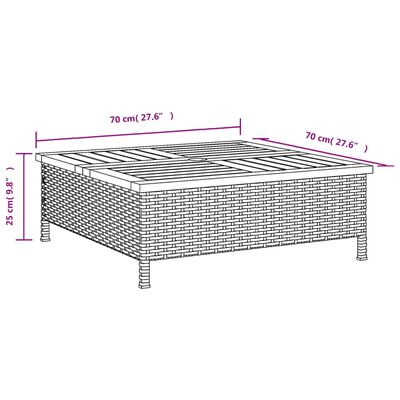 vidaXL Verkleidung für Sonnenschirmständer Grau 70x70x25 cm Akazie