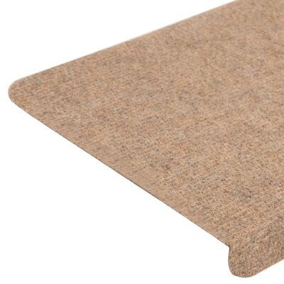 vidaXL Stufenmatten Selbstklebend 15 Stk. 65x24,5x3,5 cm Beige