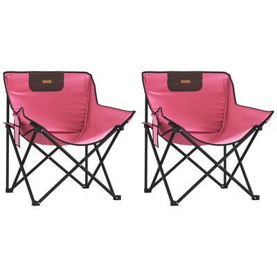 vidaXL Campingstühle 2 Stk. mit Tasche Klappbar Rosa