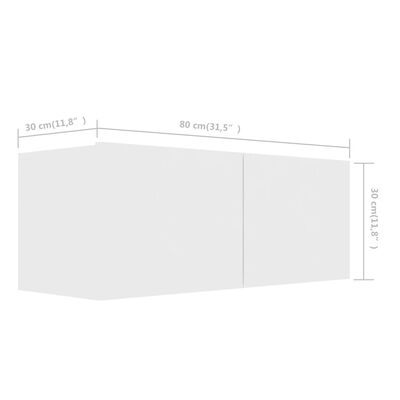 vidaXL 4-tlg. TV-Schrank-Set Weiß Holzwerkstoff