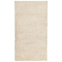 vidaXL Teppich Shaggy Hochflor Modern Golden 60x110 cm