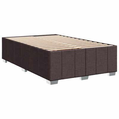 vidaXL Boxspringbett mit Matratze Dunkelbraun 120x190 cm Stoff