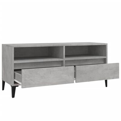 vidaXL TV-Schrank Betongrau 100x34,5x44,5 cm Holzwerkstoff