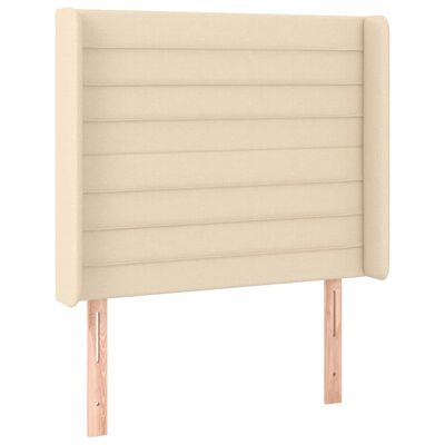 vidaXL Kopfteil mit Ohren Creme 83x16x118/128 cm Stoff