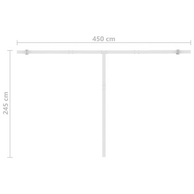 vidaXL Standmarkise Automatisch 450x300 cm Cremeweiß