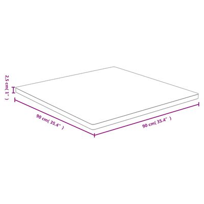 vidaXL Tischplatte 90x90x2,5 cm Bambus