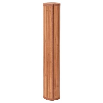 vidaXL Teppich Rechteckig Braun 100x300 cm Bambus