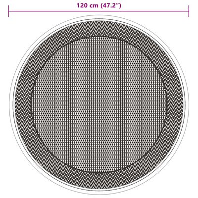 vidaXL Outdoor-Teppich Grün Ø120 cm PP