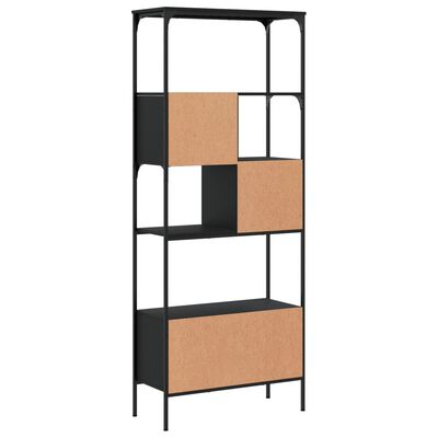 vidaXL Bücherregal 5 Böden Schwarz 76x33x188,5 cm Holzwerkstoff