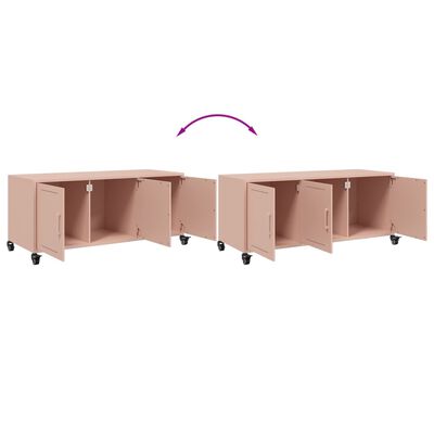 vidaXL TV-Schrank Rosa 100,5x39x43,5 cm Stahl