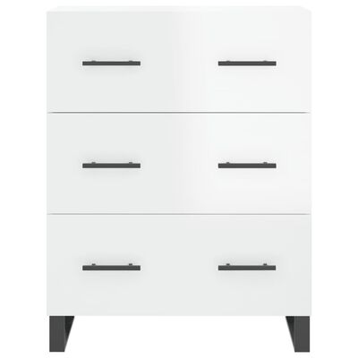 vidaXL Highboard Hochglanz-Weiß 69,5x34x180 cm Holzwerkstoff